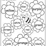 Flower Color Words Worksheet | My Future Classroom | Kindergarten | Free Printable Kindergarten Worksheets Color Words