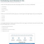 Foreshadowing: Quiz & Worksheet For Kids | Study | Foreshadowing Worksheets Printable