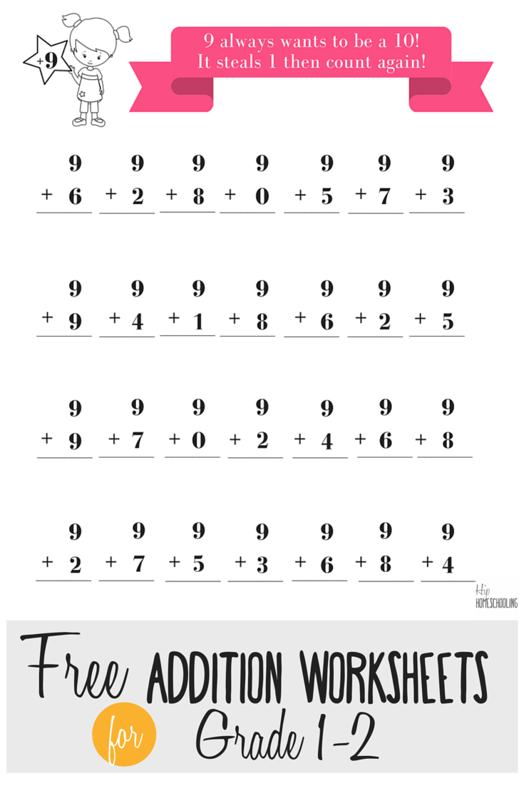 Free Addition Worksheets For Grades 1 And 2 | 2Nd Math | 1St Grade | Free Printable Addition Worksheets For First Grade