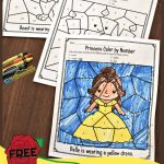 Free Beauty And The Beast Colornumber Worksheets | Hs  Preschool | The Printable Princess Worksheets