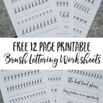 Free Brush Lettering Worksheets | Free Printable Calligraphy Worksheets