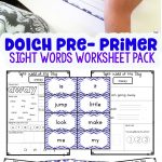 Free Dolch Pre Primer Sight Words Worksheets   Fun With Mama | Free Printable Dolch Sight Words Worksheets
