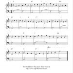 Free Easy Solo For Piano With The Melody Jesu, Joy Of Man's Desiring | Beginner Piano Worksheets Printable Free