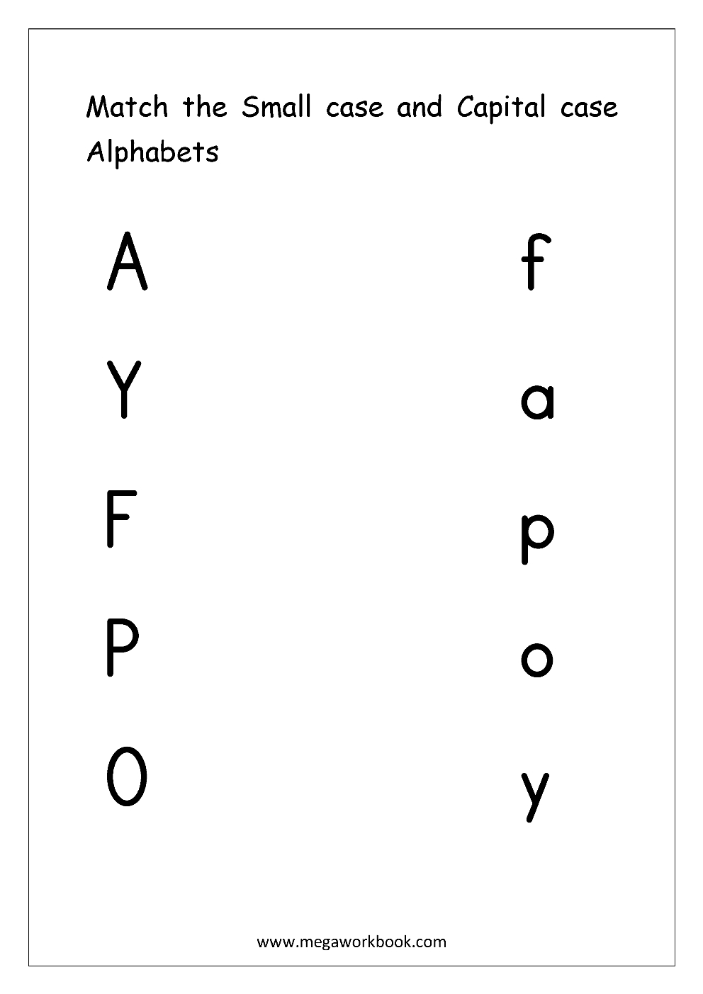 Free English Worksheets - Alphabet Matching - Megaworkbook | Abc Matching Worksheets Printable
