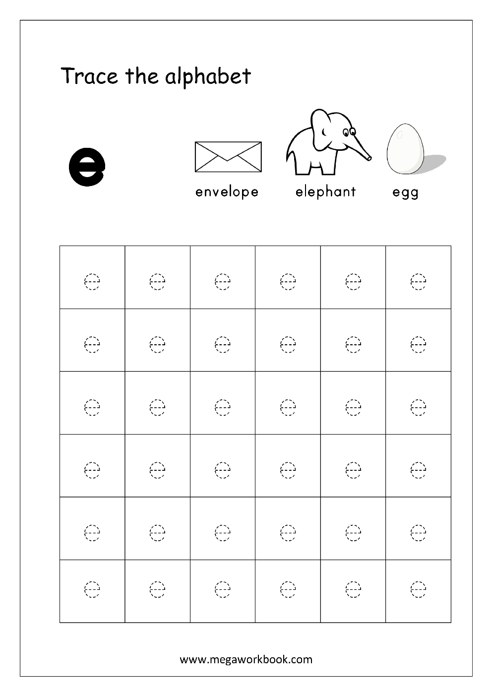 Free English Worksheets - Alphabet Tracing (Small Letters) - Letter | Letter Tracing Worksheets Free Printable