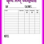 Free Food Diary And Calorie Tracker Printable   Debt Free Spending | Free Printable Calorie Counter Worksheet