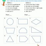 Free Geometry Worksheets 2Nd Grade Geometry Riddles | Free Printable Geometry Worksheets
