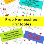 Free Homeschool Printable Worksheets Math The Happy Home Scho | Homeschool Printable Worksheets Kindergarten