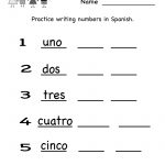Free Kindergarten Spanish Worksheet Printables. Use The Spanish | Free Printable Kindergarten Worksheets Pdf