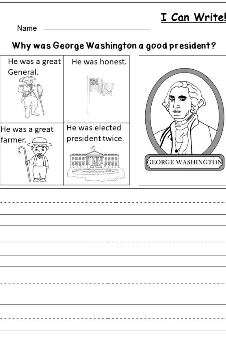 Free Printable George Washington Worksheets - Printable Worksheets