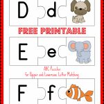 Free Printable Abc Puzzles | School Is Fun | Letter Matching, Upper | Abc Matching Worksheets Printable