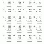 Free Printable Addition Worksheets 3 Digits | Printable Math Worksheets 4Th 5Th Grade