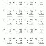 Free Printable Addition Worksheets 3 Digits | Printable Math Worksheets Grade 5