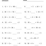 Free Printable Algebra Division Worksheet | Free Printable Division Worksheets