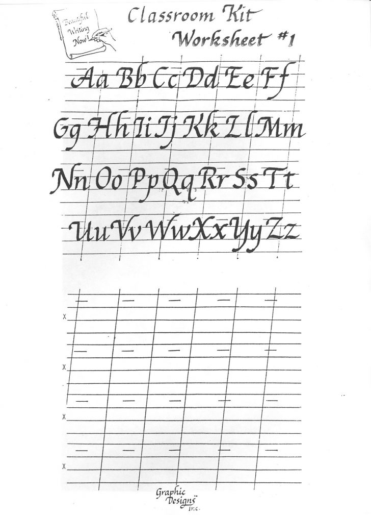 Free Printable Calligraphy Alphabet Practice Sheets | Scrapbooking ...