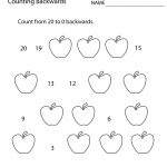 Free Printable Counting Backwards Worksheet For First Grade   Free | Free Printable Worksheets For 1St Grade