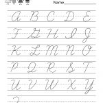 Free Printable Cursive Handwriting Worksheet For Kindergarten   Free | Free Printable Handwriting Worksheets For Kids