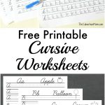 Free Printable Cursive Worksheets | Copywork, Notebooking And | Create Cursive Worksheets Printable