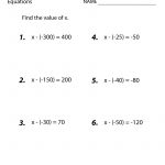Free Printable Equations Worksheet For Eighth Grade | Free Printable 8Th Grade Math Worksheets