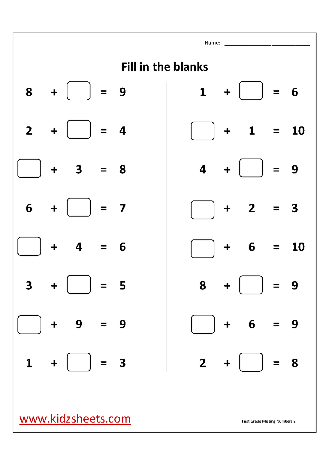 Free Printable First Grade Worksheets, Free Worksheets, Kids Maths | Printable Worksheets For 1St Grade
