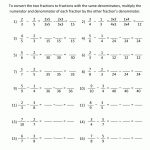 Free Printable Fraction Worksheets Subtracting Fractions 2 | Math | Math Worksheets For 5Th Grade Fractions Printable