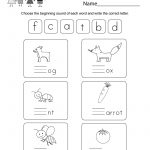 Free Printable Free Phonics Worksheet For Kindergarten | Phonics Worksheets For Adults Printable