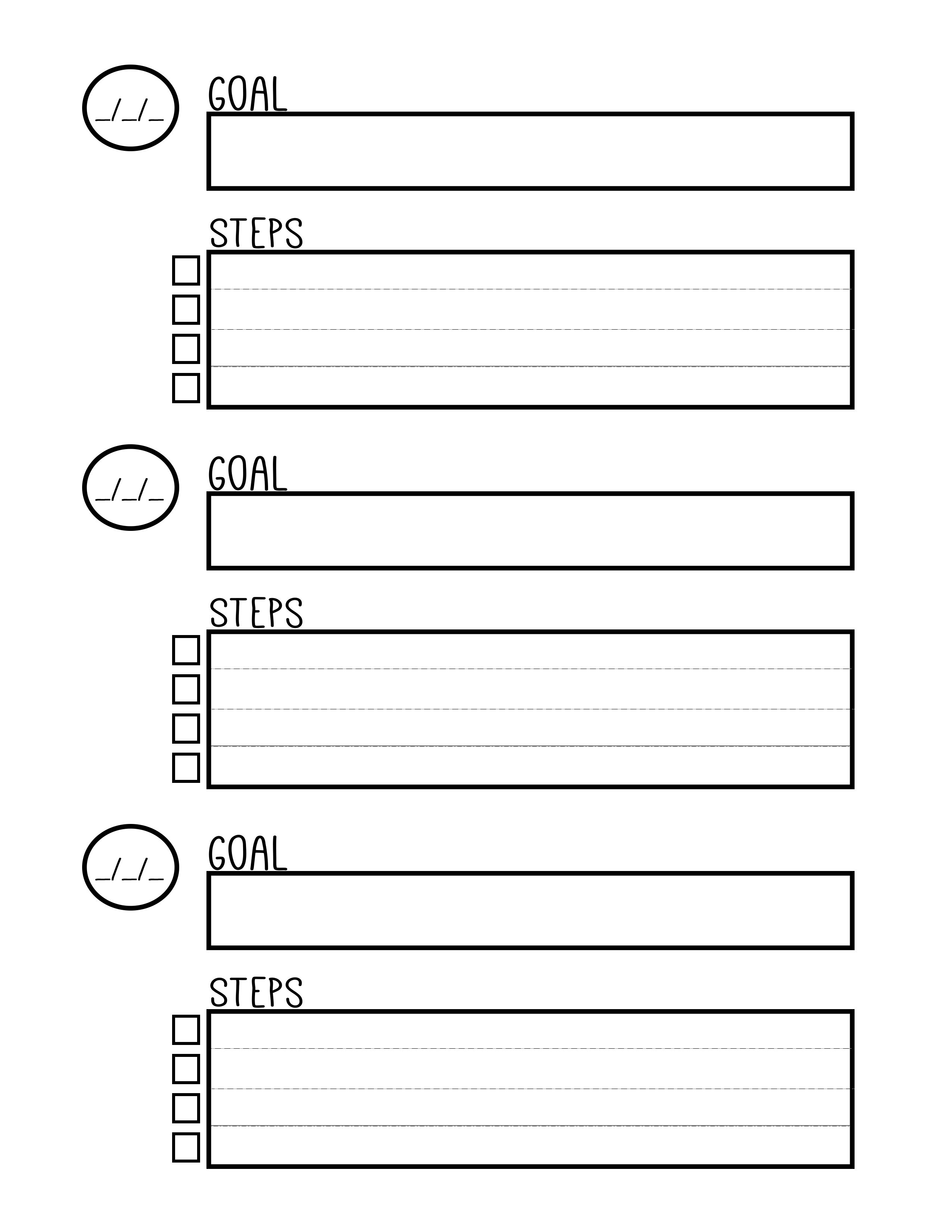 Goal Setting Worksheets Koran sticken co Printable Goal Setting 