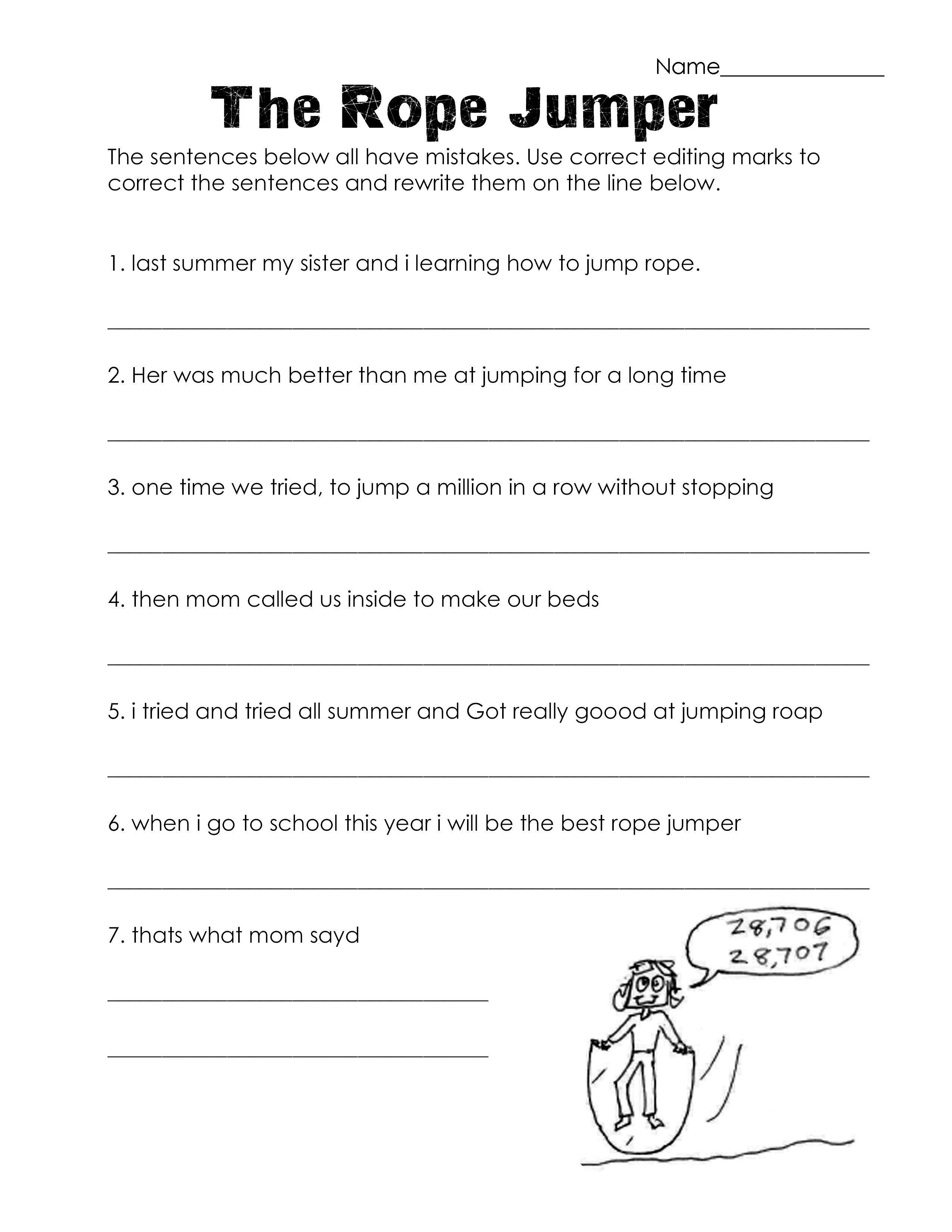 Free Printable Grammar Worksheets Sentences | K5 Worksheets | Kids | Grammar Worksheets Year 6 Printable