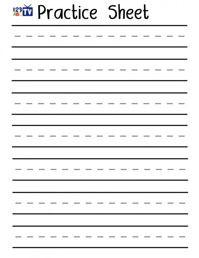 Free Printable Handwriting Sheets For Kindergarten | Free Printables ...