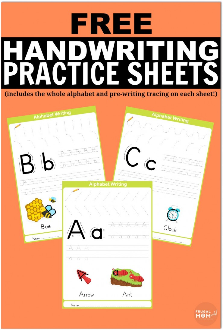 Free Printable Handwriting Worksheets Including Pre-Writing Practice | Printable Handwriting Worksheets