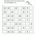 Free Printable Kindergarten Math Worksheets Counting Back In 1S To | Free Printable Preschool Math Worksheets