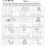 Free Printable Kindergarten Rhyming Words Worksheet   Free Printable | Free Printable Rhyming Words Worksheets