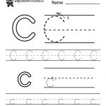 Free Printable Letter C Alphabet Learning Worksheet For Preschool | Free Printable Letter C Worksheets