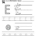 Free Printable Letter E Alphabet Learning Worksheet For Preschool | Letter E Free Printable Worksheets