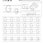 Free Printable Letter G Writing Practice Worksheet For Kindergarten | Letter G Printable Worksheets