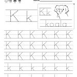 Free Printable Letter K Writing Practice Worksheet For Kindergarten | Free Printable Letter K Worksheets