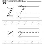Free Printable Letter Z Alphabet Learning Worksheet For Preschool | Letter Z Worksheets Free Printable