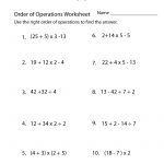 Free Printable Math Worksheets 6Th Grade Order Operations For | Free Printable Math Worksheets 6Th Grade Order Operations