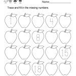 Free Printable Missing Number Counting Worksheet For Kindergarten | Free Printable Missing Number Worksheets