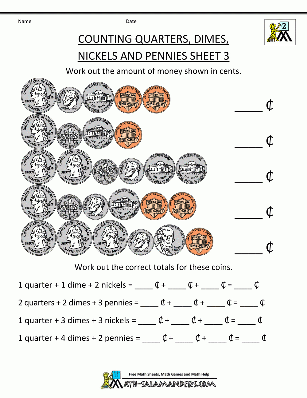 Free Printable Money Worksheets | Money Worksheets For Kids | Free Printable Worksheets For 2Nd Grade