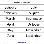 Free Printable Months Of The Year Chart | Alivia Learning Folder | Home Worksheets Printables