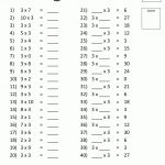 Free Printable Multiplication Worksheets 3 Times Table Test 3 | Free Printable Worksheets For Third Grade Math