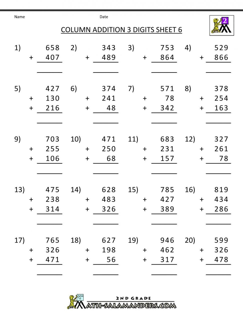 Free Printable Math Worksheets For 4Th Grade Multiplication Printable Worksheets