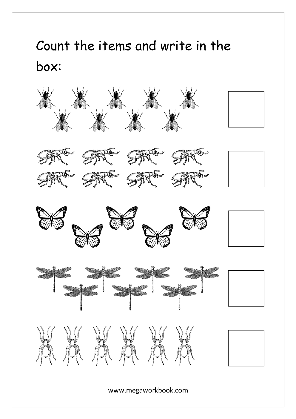 Free Printable Counting Worksheets 1 20 Printable Worksheets