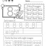 Free Printable Number Eight Worksheet For Kindergarten | Free Printable Number Worksheets