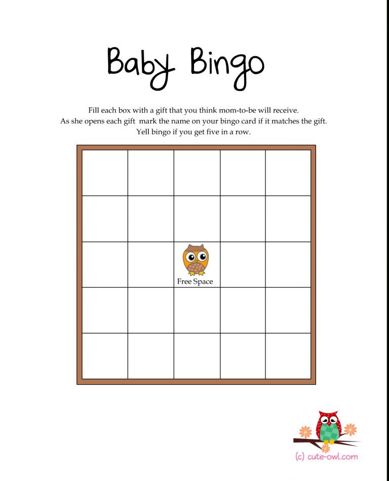 Free Printable Owl Themed Baby Shower Games | Woodland Animal Themed ...