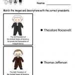 Free Printable Presidents' Day Learning Worksheet For Kindergarten | Free Printable Presidents Day Worksheets