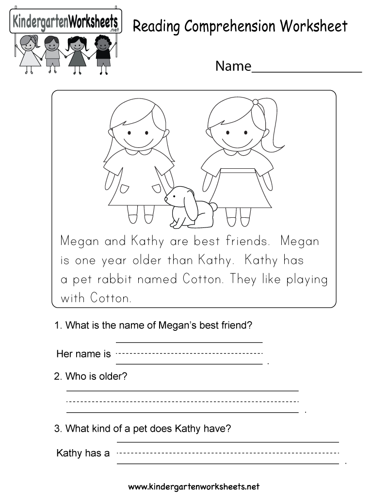 Free Printable Reading Comprehension Worksheet For Kindergarten | Printable Reading Comprehension Worksheets