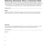 Free Printable Service Learning Worksheet: Gathering Information | Community Service Printable Worksheets