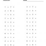 Free Printable Simple Addition Worksheet For First Grade   Free | Free Printable Fraction Worksheets